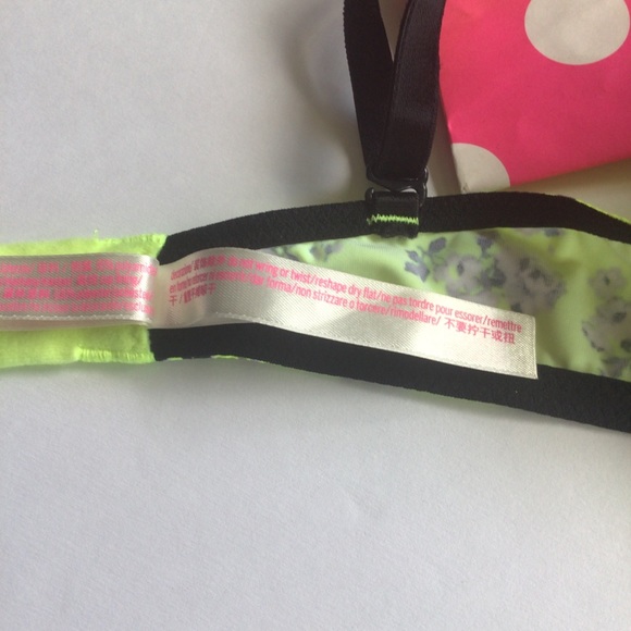 VICTORIAS SECRET PINK NEON YELLOW WEAR EVERYWHERE LIGHTLY LINED BRA SIZE… - Picture 13 of 15